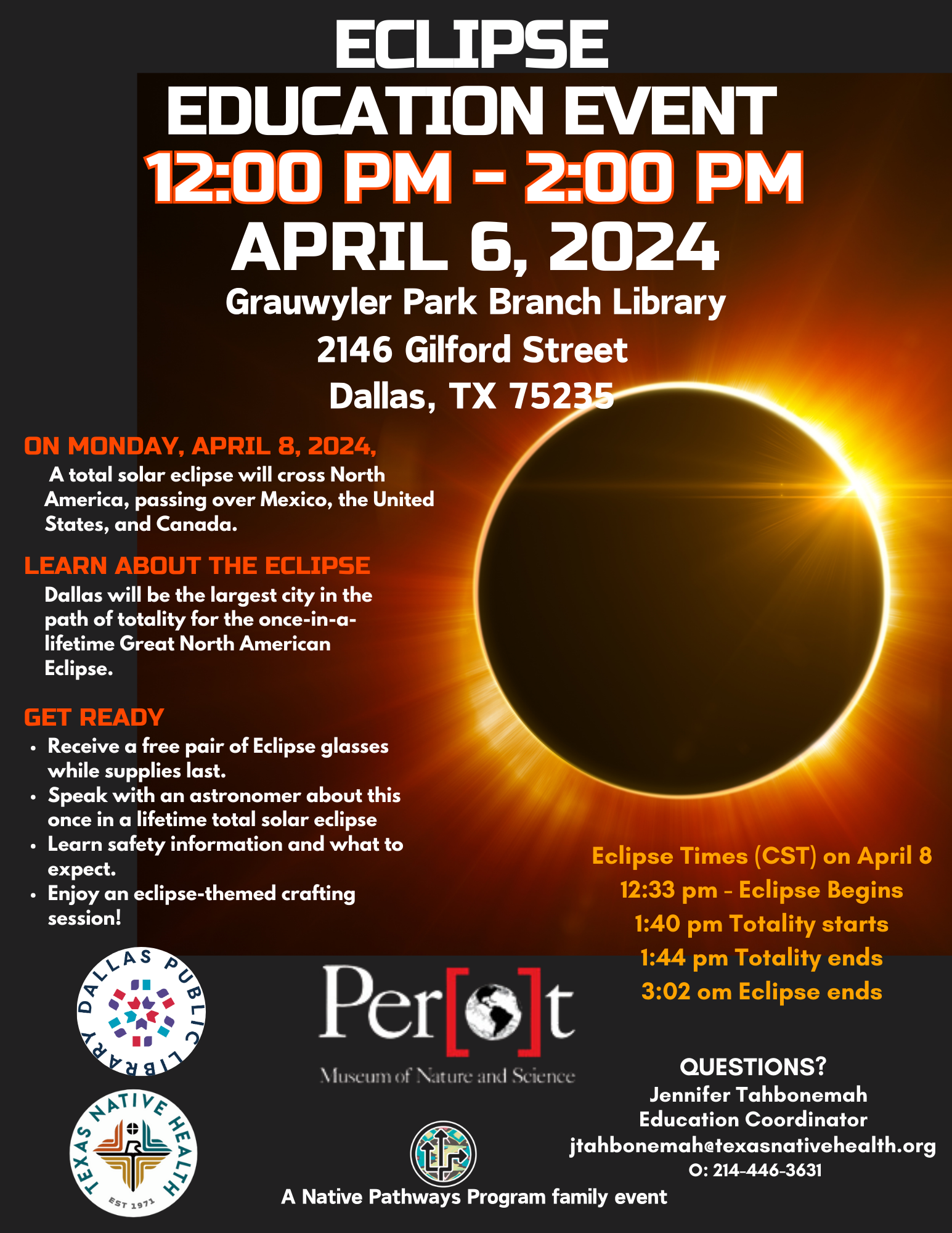 Educational Eclipse Event Dallas Public Library